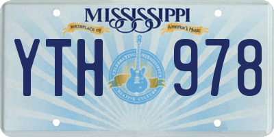MS license plate YTH978
