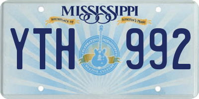 MS license plate YTH992