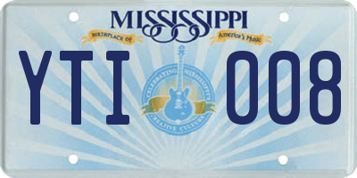 MS license plate YTI008