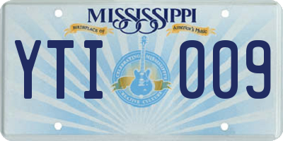 MS license plate YTI009