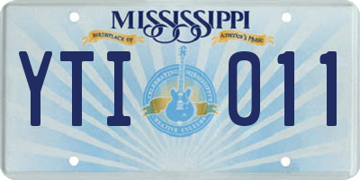 MS license plate YTI011
