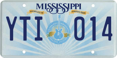 MS license plate YTI014