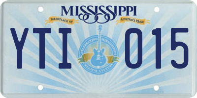 MS license plate YTI015