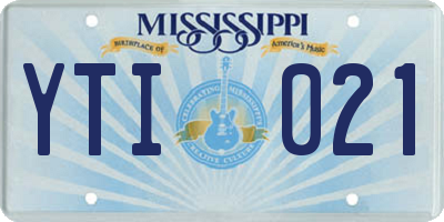 MS license plate YTI021