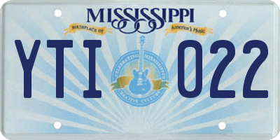 MS license plate YTI022