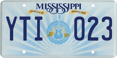 MS license plate YTI023