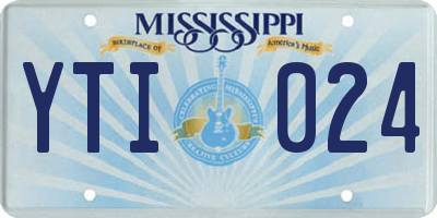 MS license plate YTI024