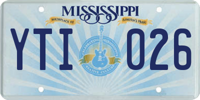 MS license plate YTI026