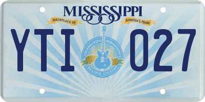 MS license plate YTI027
