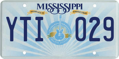 MS license plate YTI029