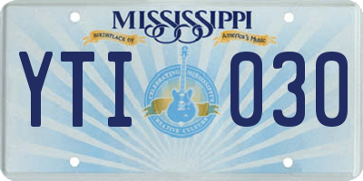 MS license plate YTI030