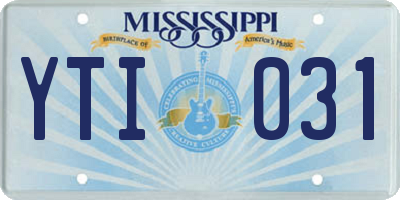 MS license plate YTI031