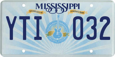 MS license plate YTI032