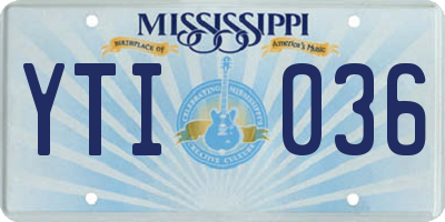 MS license plate YTI036