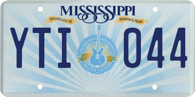 MS license plate YTI044