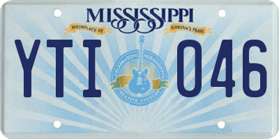 MS license plate YTI046