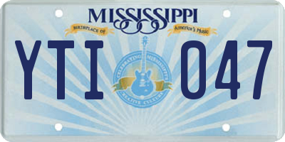MS license plate YTI047