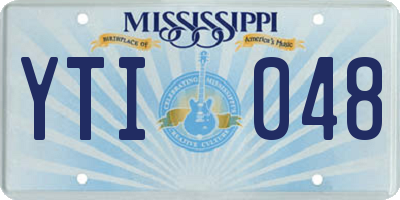 MS license plate YTI048