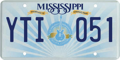 MS license plate YTI051