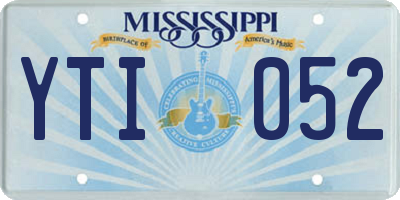 MS license plate YTI052