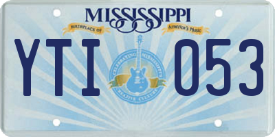 MS license plate YTI053