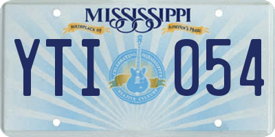 MS license plate YTI054