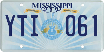 MS license plate YTI061