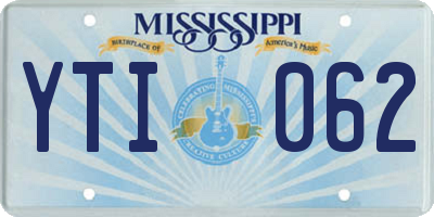 MS license plate YTI062