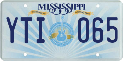 MS license plate YTI065