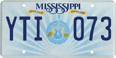 MS license plate YTI073