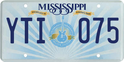 MS license plate YTI075