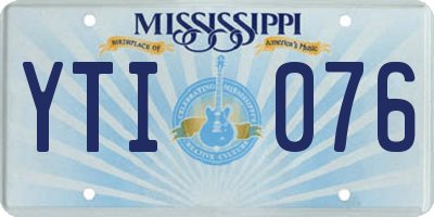 MS license plate YTI076