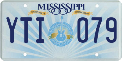MS license plate YTI079