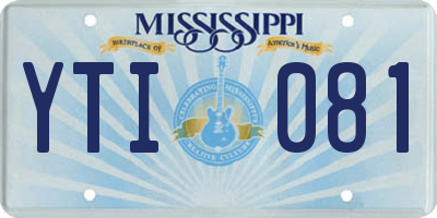 MS license plate YTI081