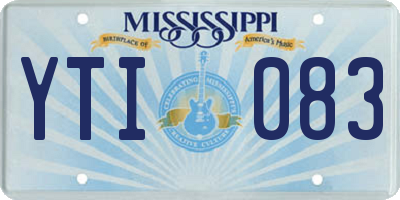 MS license plate YTI083