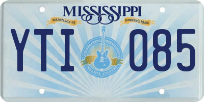 MS license plate YTI085