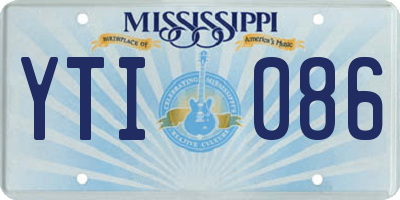 MS license plate YTI086