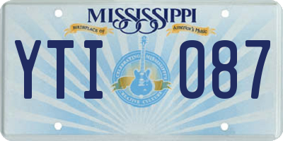 MS license plate YTI087