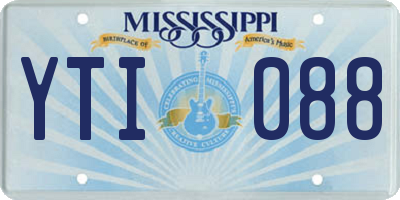 MS license plate YTI088