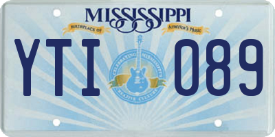 MS license plate YTI089
