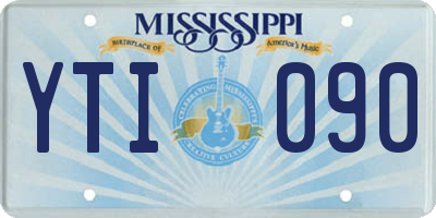 MS license plate YTI090