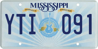 MS license plate YTI091