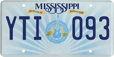MS license plate YTI093