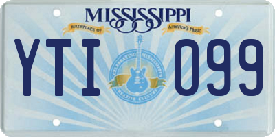 MS license plate YTI099