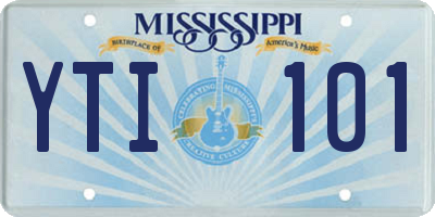 MS license plate YTI101