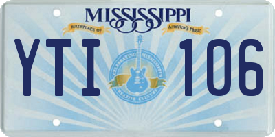 MS license plate YTI106