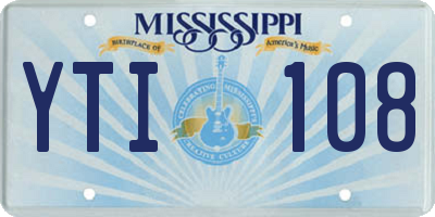 MS license plate YTI108