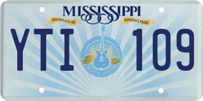 MS license plate YTI109