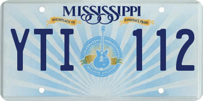 MS license plate YTI112