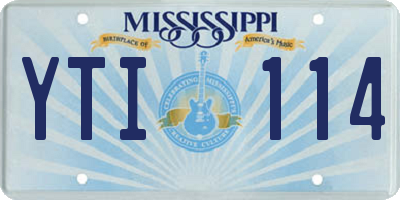 MS license plate YTI114